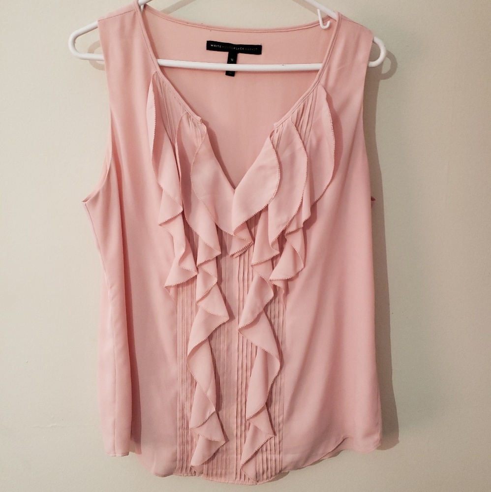 WHBM Ruffle Front Top